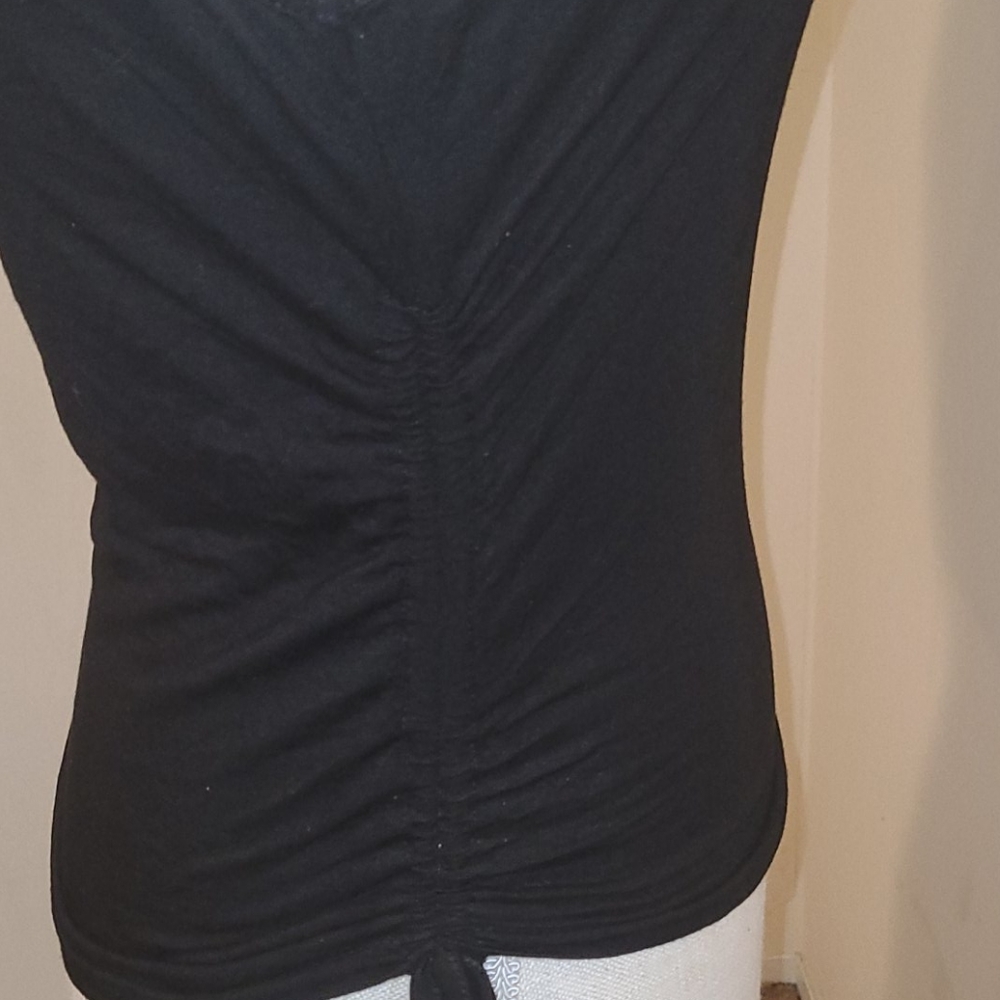 Reserve SHEIN  black drawstring side crop tank top - Picture 4 of 5
